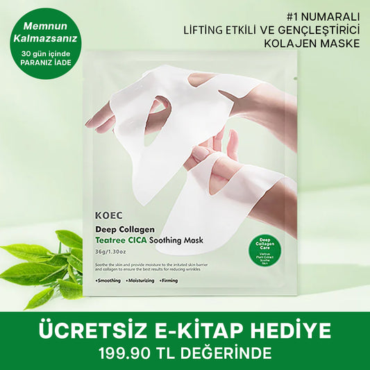 KOEC Kolajen + CICA Şeffaf Kore Maskesi – Akne ve Kızarıklığa Karşı